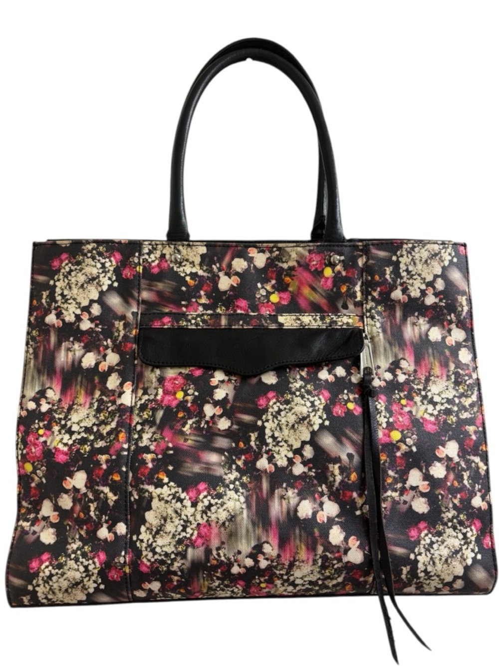 Rebecca Minkoff extra large floral canvas/leather M.A.B. tote - Picture 2 of 11
